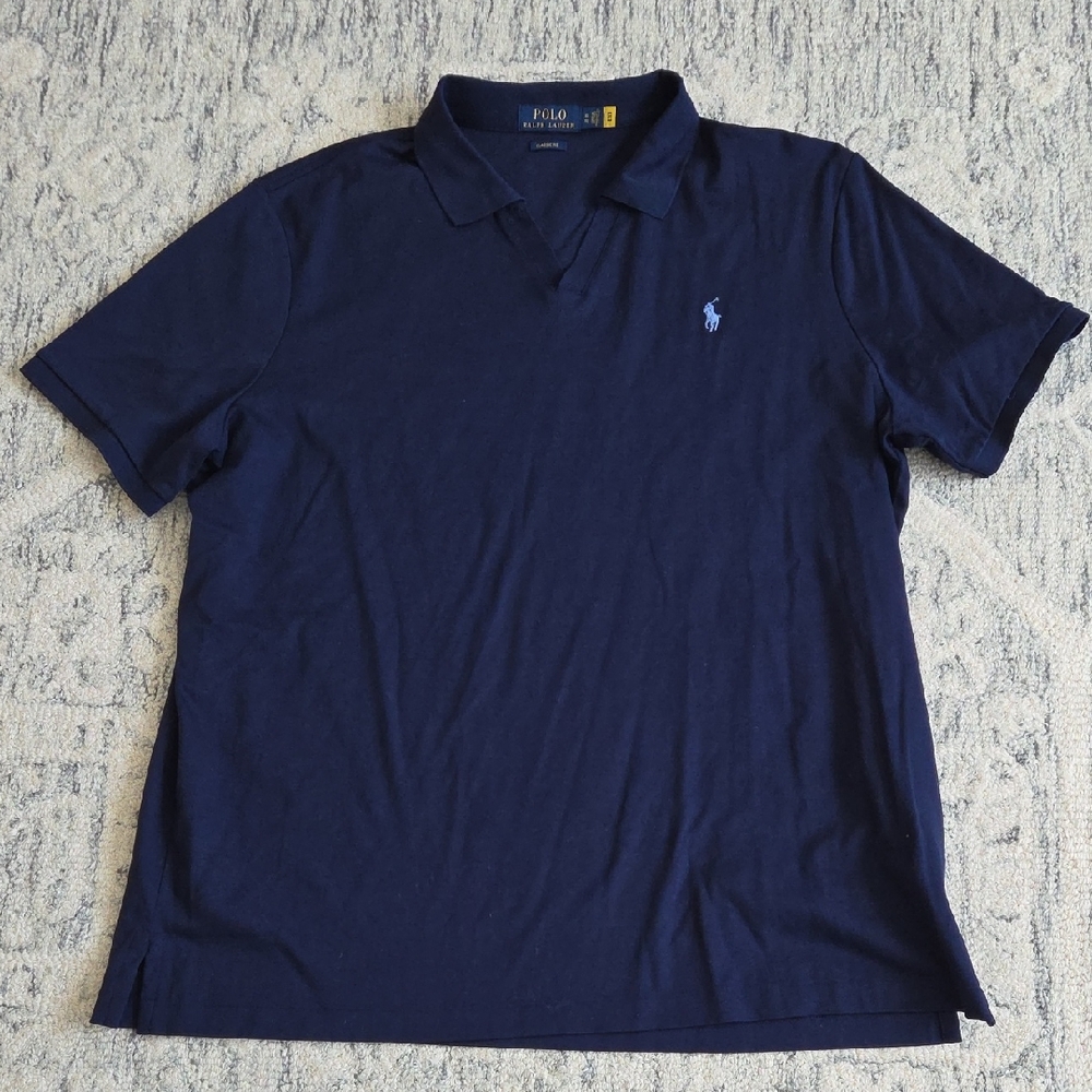 Polo by Ralph Lauren Men's Dark Blue Polo Shirt